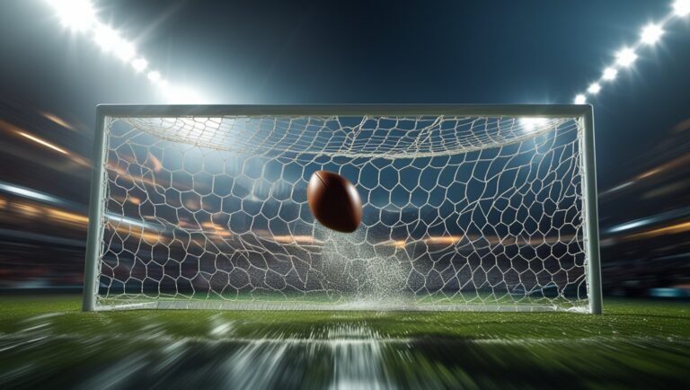 Khoảnh khắc bóng bay vào lưới trong pha ăn mừng bàn thắng đầy năng động tại World Cup 2026